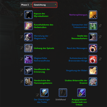 WoW MoP Classic Priester Gear